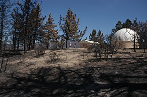 Facing NE from below SW edge of SRO